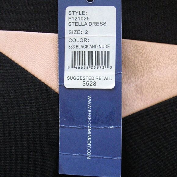 NWT Rebecca Minkoff Stella Leather Trim  Dress - Picture 10 of 10